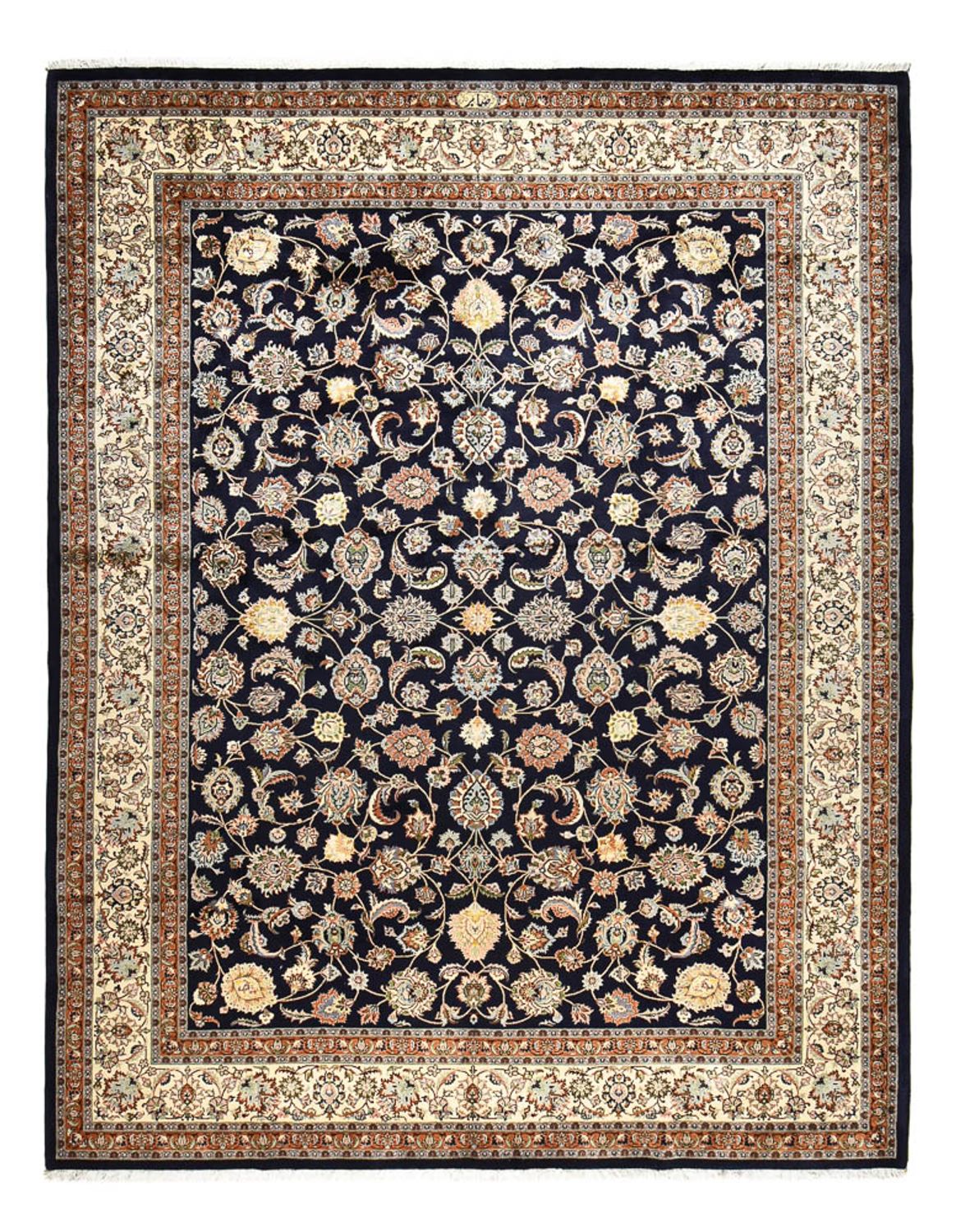 Alfombra persa - Clásica - Real - 388 x 295 cm - azul oscuro