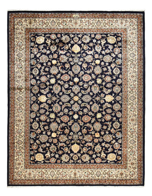 Alfombra persa - Clásica - Real - 388 x 295 cm - azul oscuro