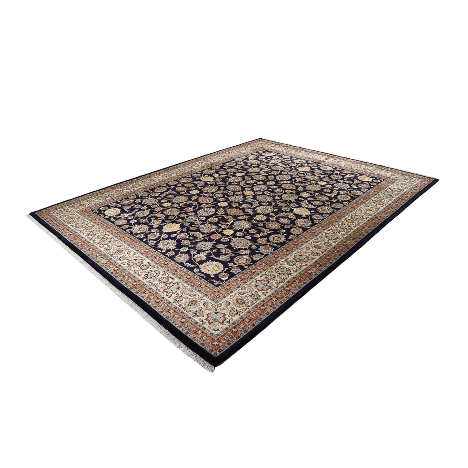 Alfombra persa - Clásica - Real - 388 x 295 cm - azul oscuro