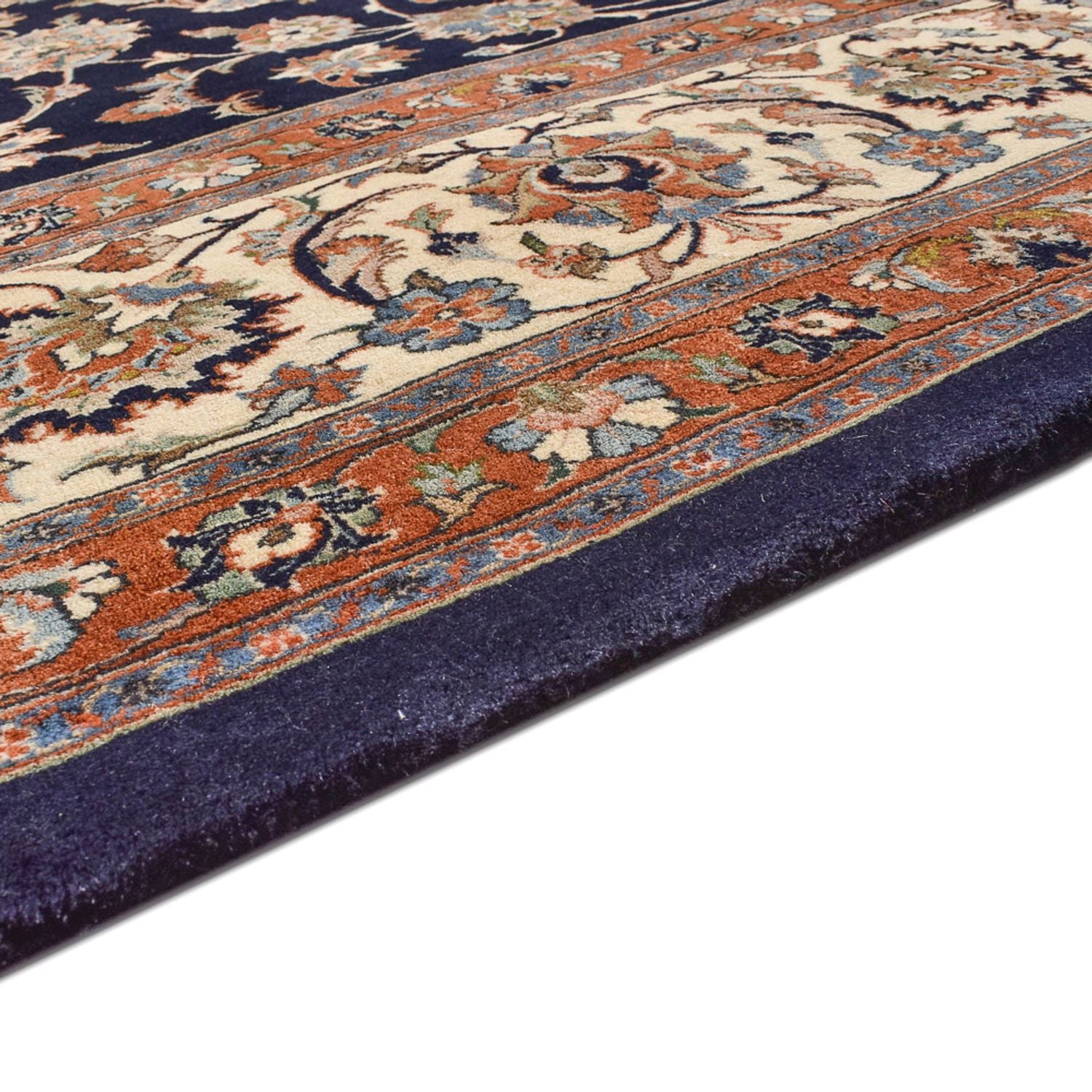 Alfombra persa - Clásica - Real - 390 x 295 cm - azul oscuro