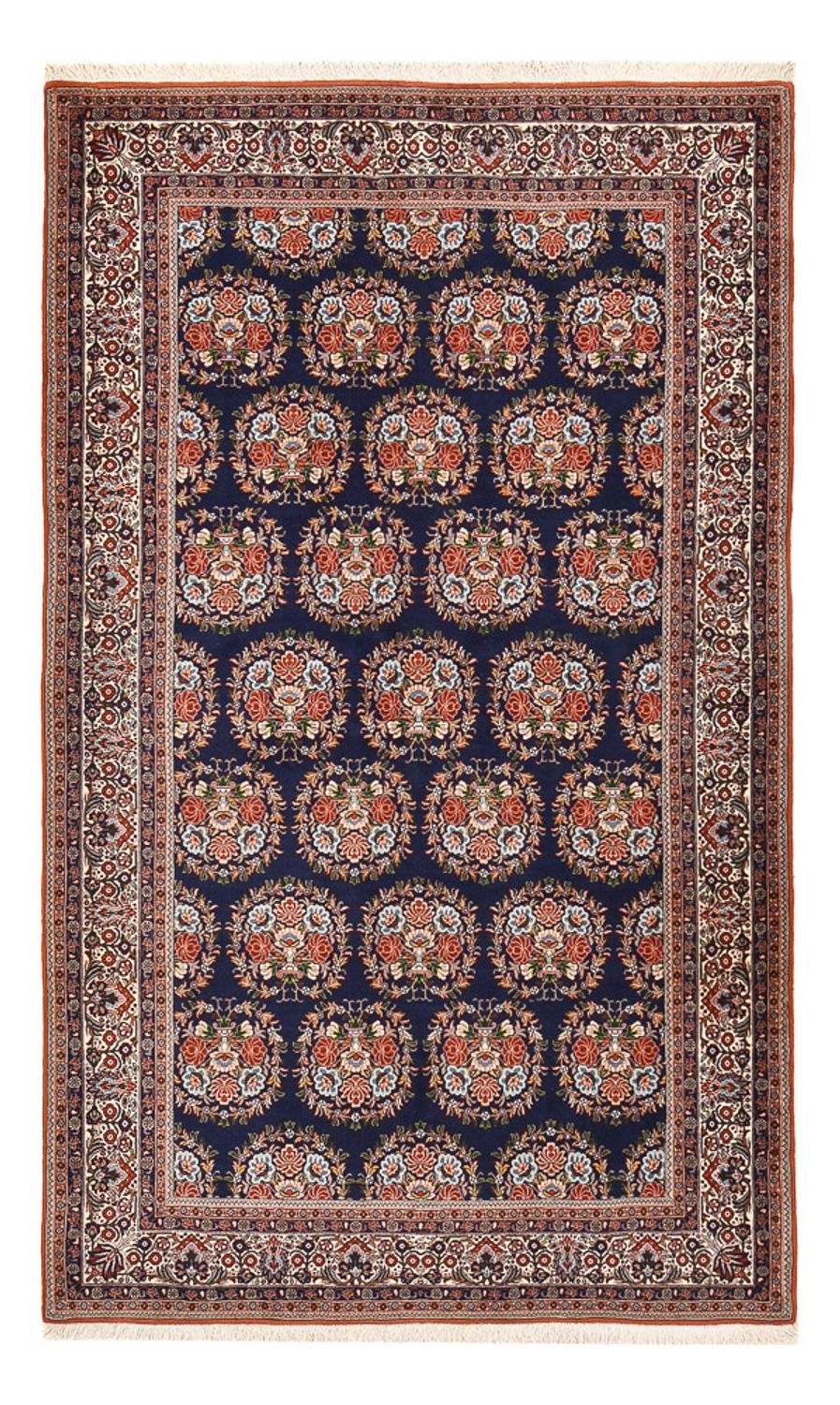 Alfombra persa - Bidjar - 251 x 152 cm - azul oscuro