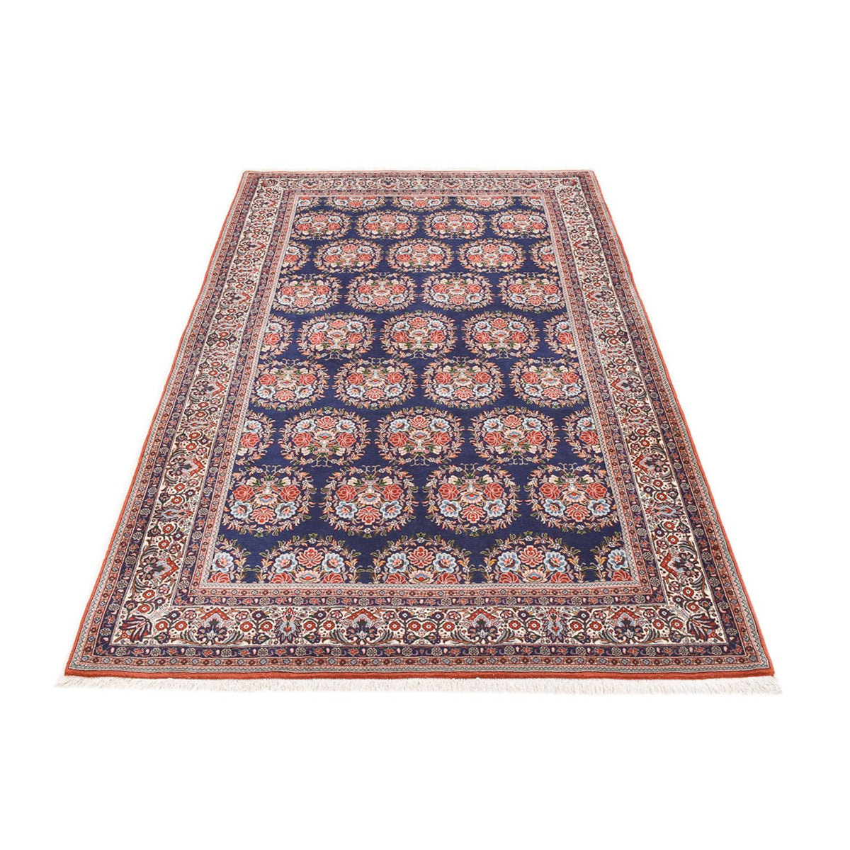 Alfombra persa - Bidjar - 251 x 152 cm - azul oscuro