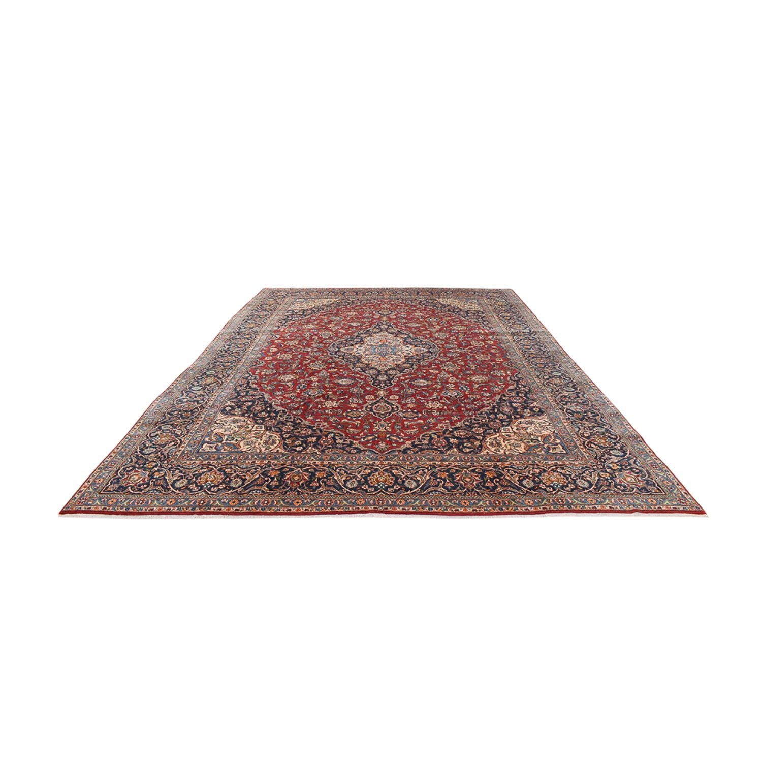 Alfombra persa - Keshan - Real - 437 x 318 cm - rojo