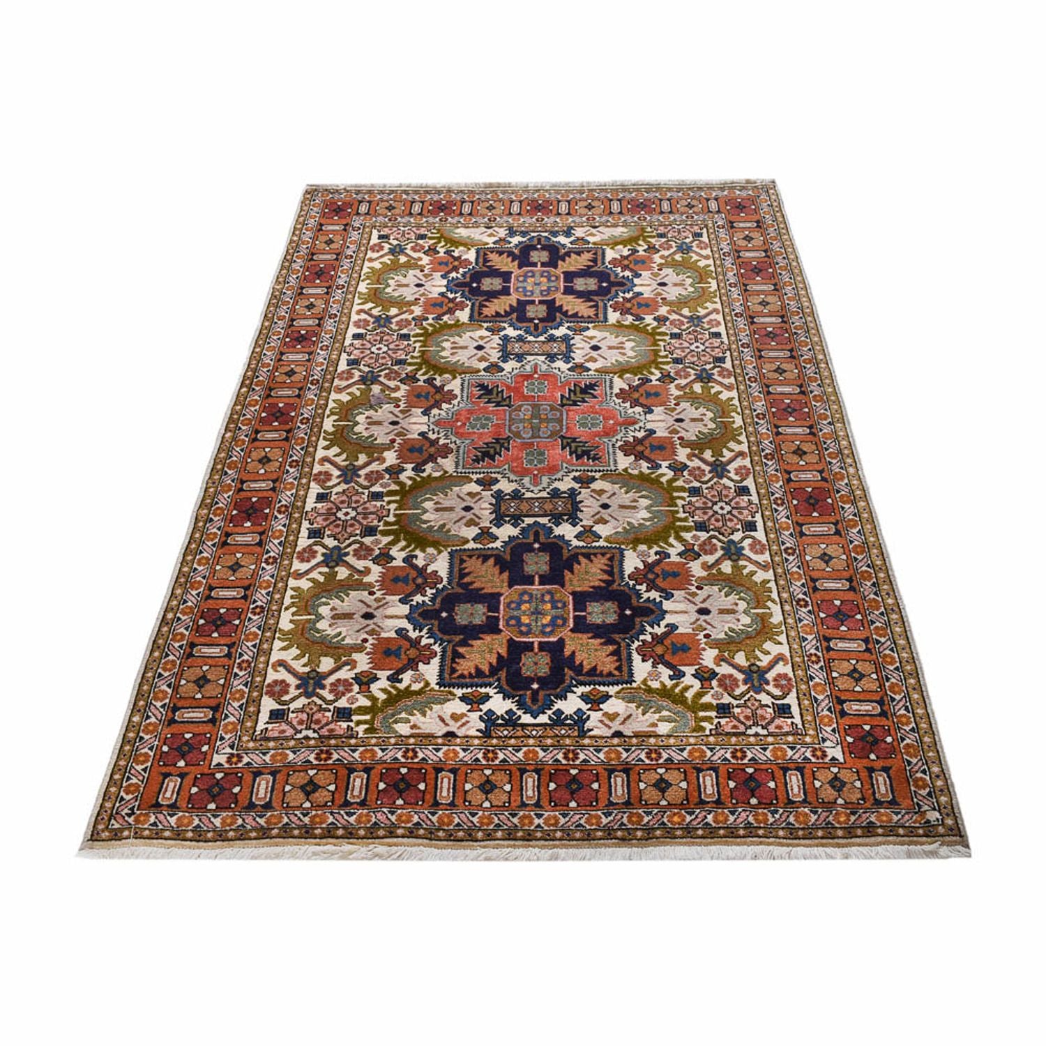 Alfombra persa - Nómada - 201 x 132 cm - multicolor