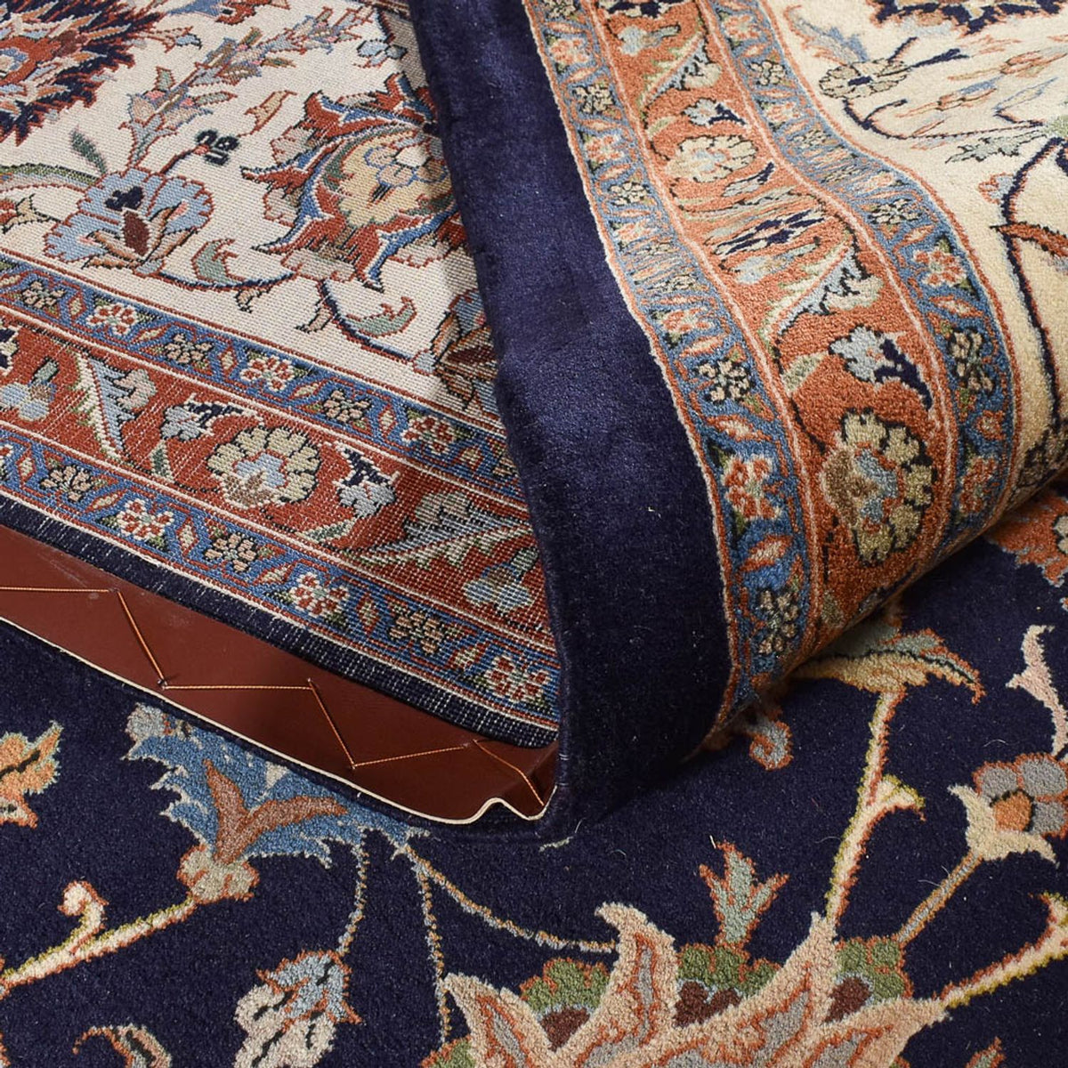 Alfombra persa - Clásica - Real - 387 x 300 cm - azul oscuro