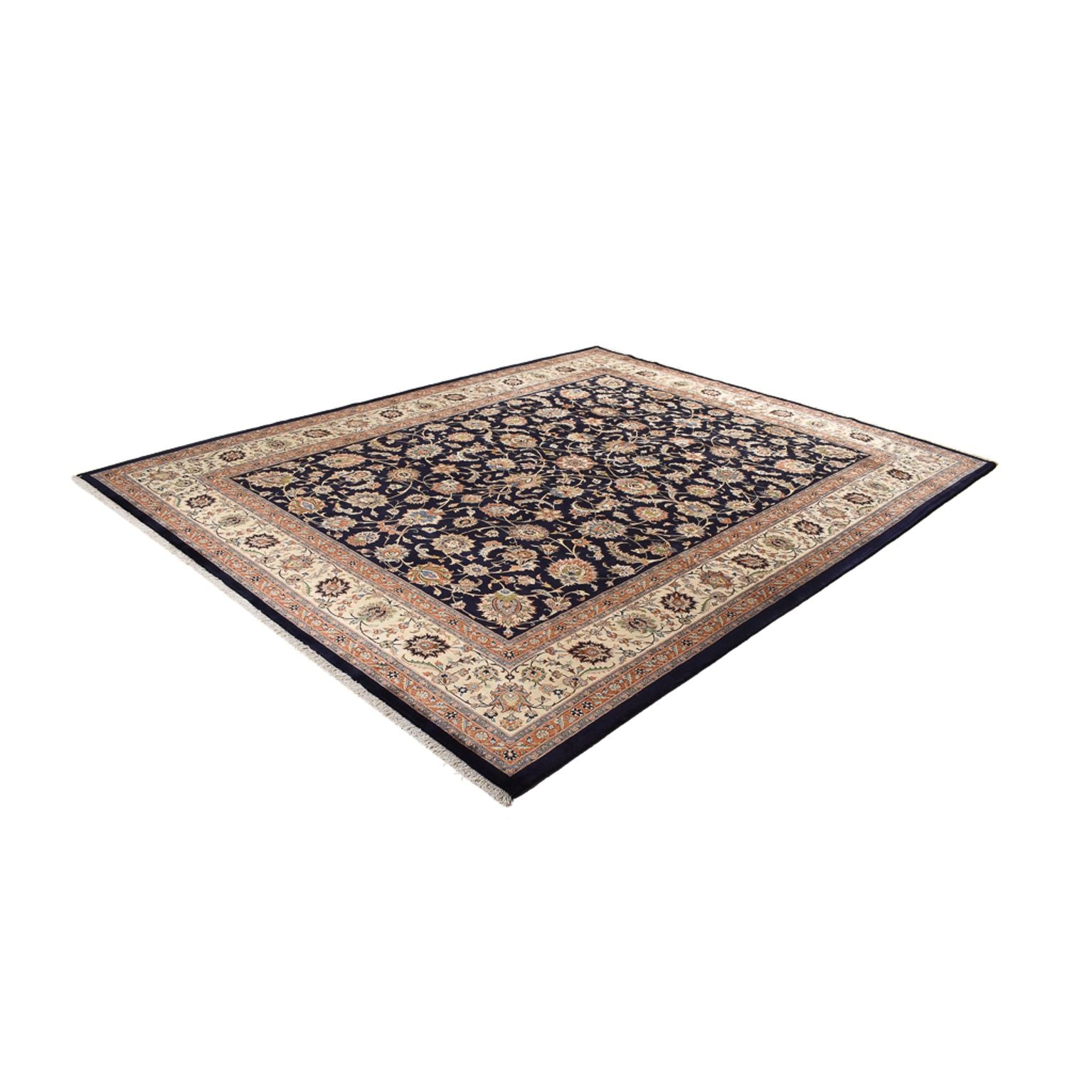 Alfombra persa - Clásica - Real - 387 x 300 cm - azul oscuro