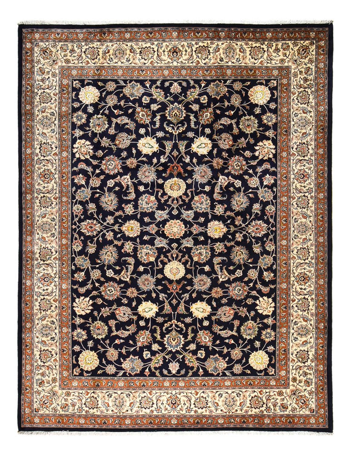 Alfombra persa - Clásica - Real - 394 x 304 cm - azul oscuro