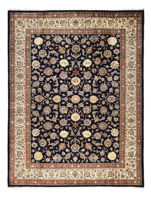 Alfombra persa - Clásica - Real - 394 x 304 cm - azul oscuro