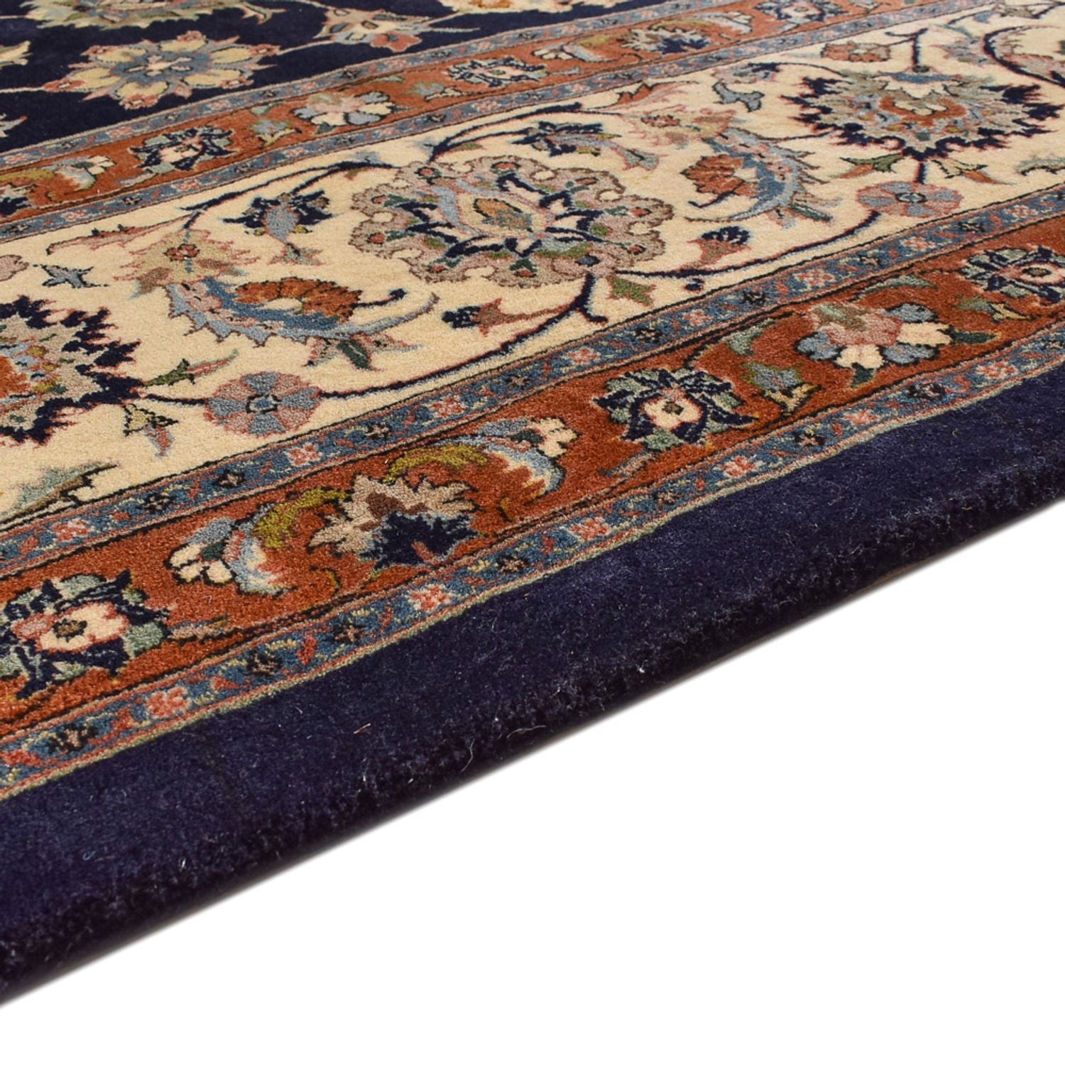 Alfombra persa - Clásica - Real - 394 x 304 cm - azul oscuro