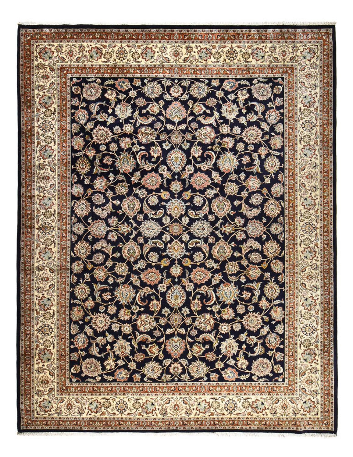 Alfombra persa - Clásica - Real - 390 x 300 cm - azul oscuro