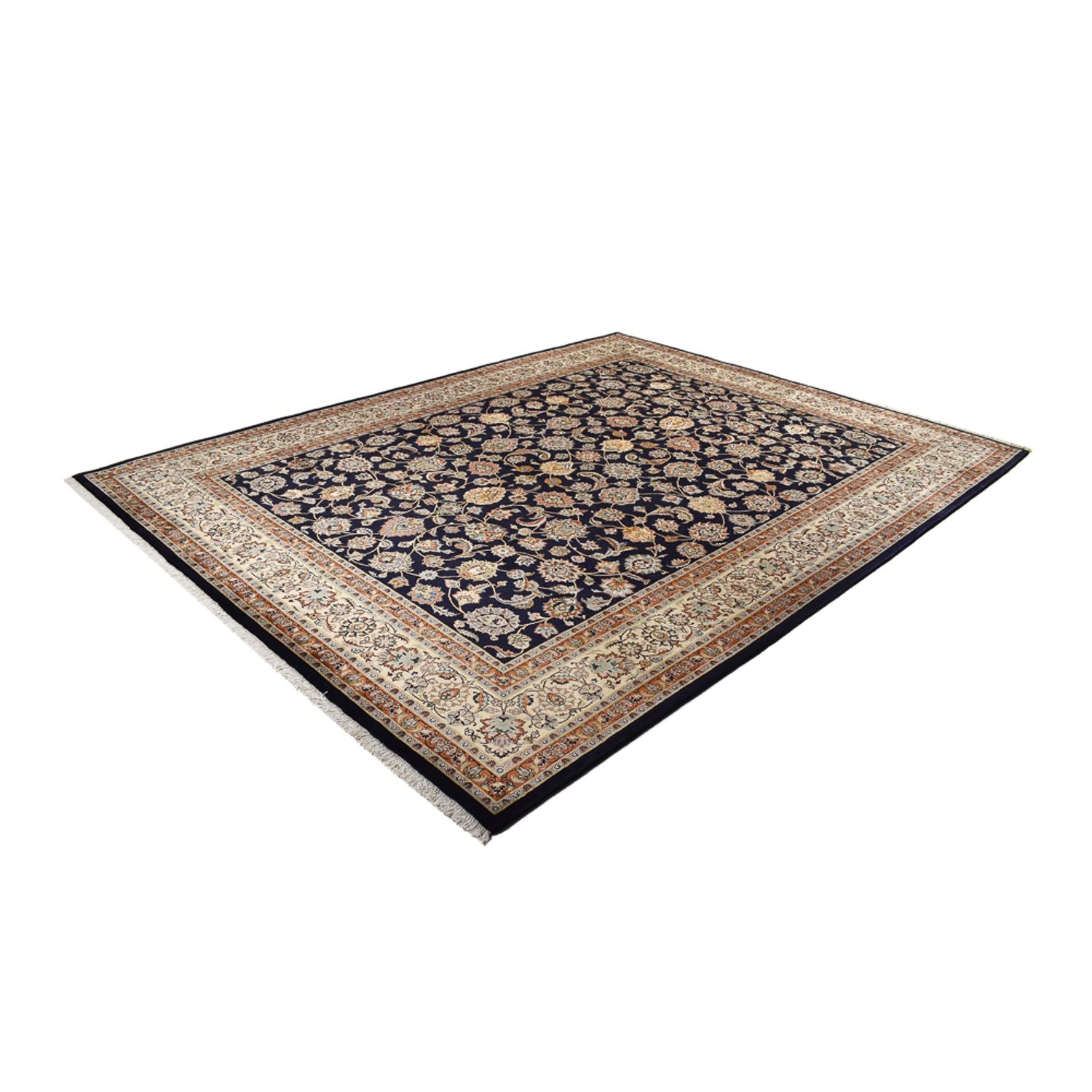 Alfombra persa - Clásica - Real - 390 x 298 cm - azul oscuro