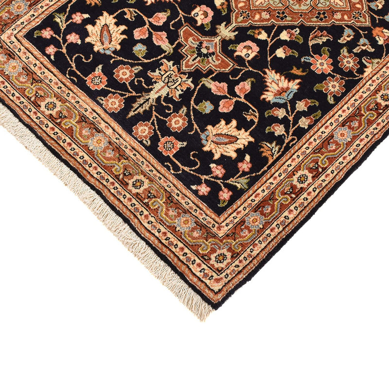 Alfombra persa - Ghom - 105 x 70 cm - azul oscuro
