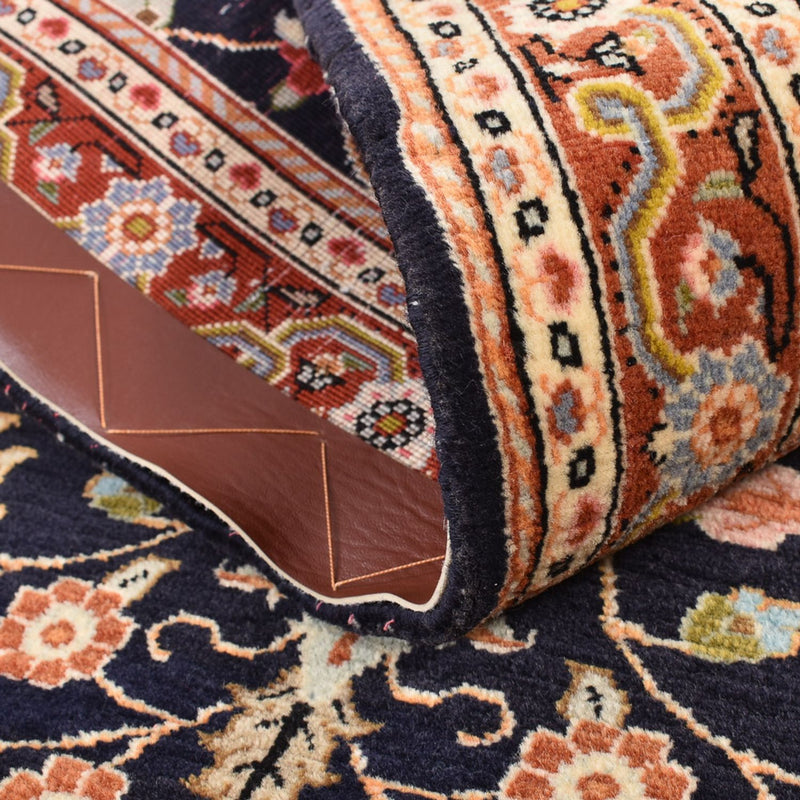 Alfombra persa - Ghom - 105 x 70 cm - azul oscuro