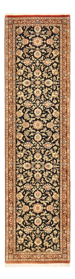 Alfombra de pasillo Alfombra Persa - Ghom - Royal - 200 x 50 cm - beige oscuro