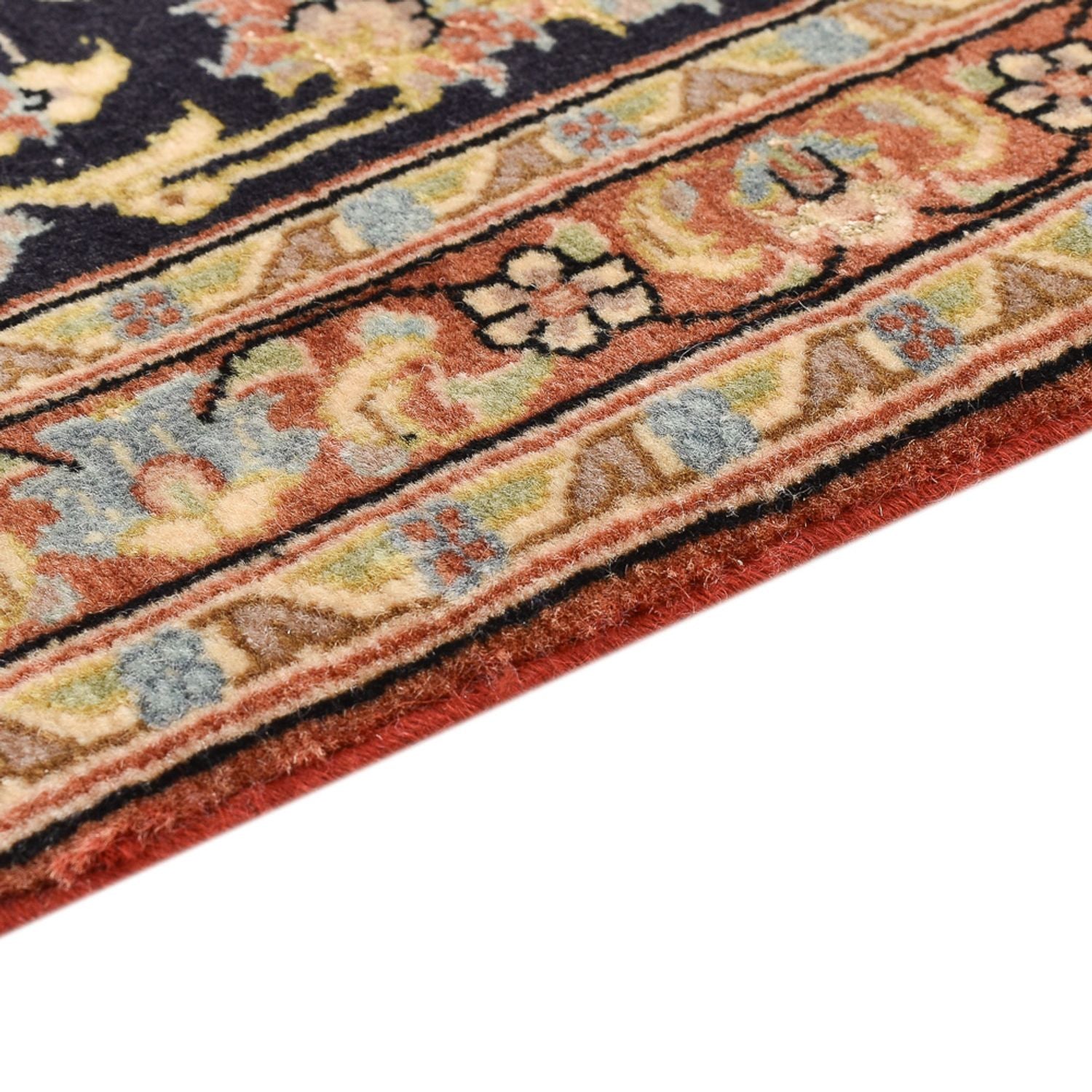 Alfombra de pasillo Alfombra Persa - Ghom - Royal - 200 x 50 cm - beige oscuro