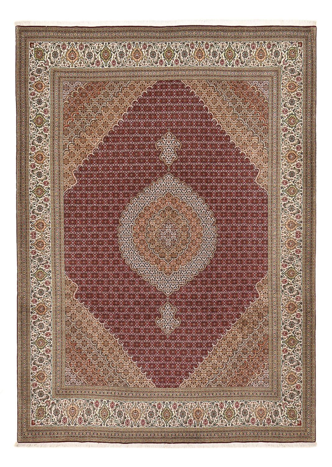 Alfombra Persa - Tabriz - Real - 351 x 250 cm - rojo burdeos