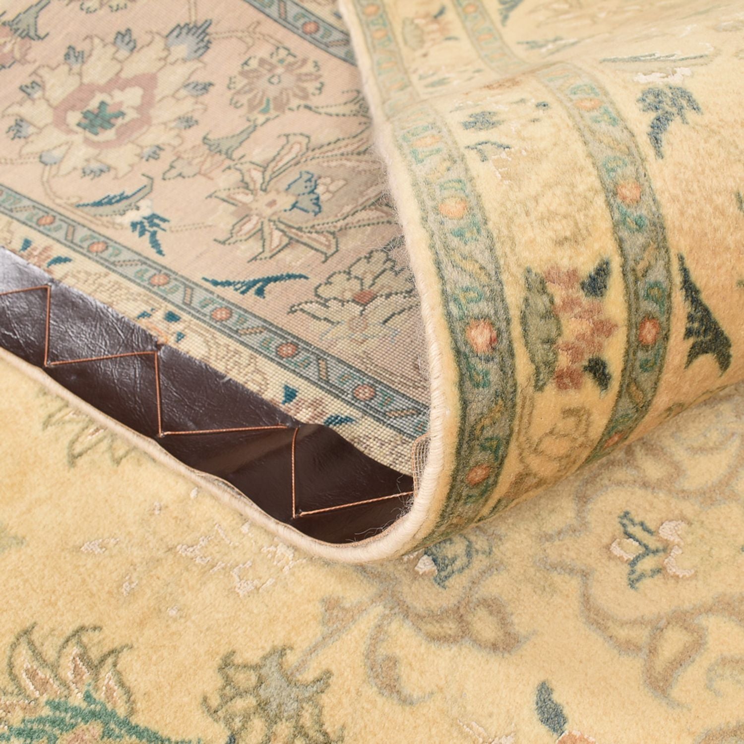 Alfombra Persa - Tabriz - Real cuadrado  - 200 x 190 cm - amarillo