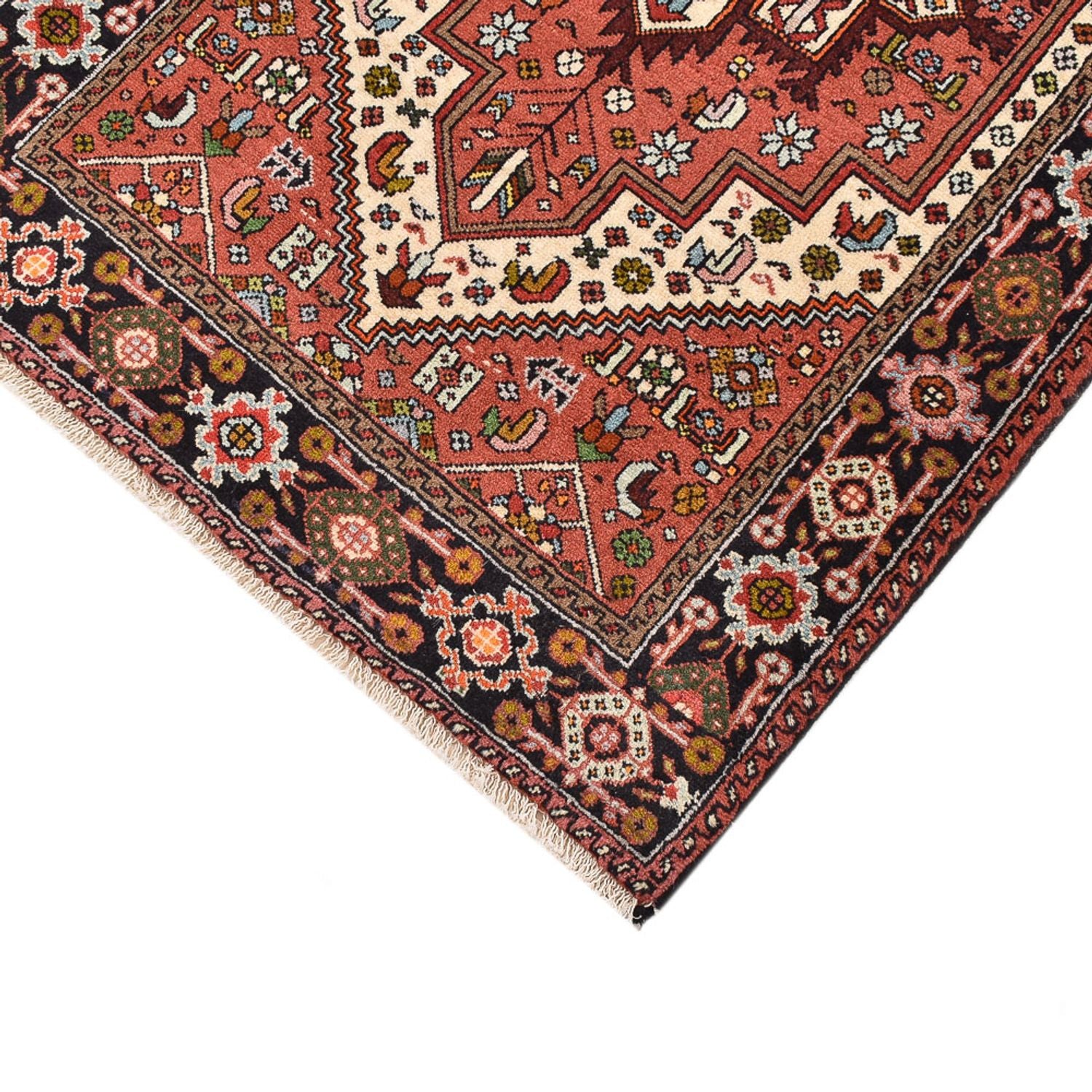 Alfombra persa - Nómada - 123 x 73 cm - rojo claro