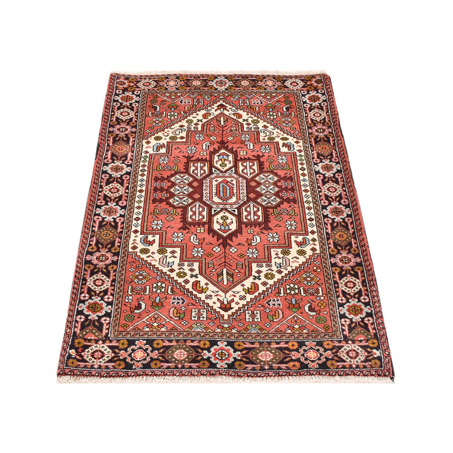 Alfombra persa - Nómada - 123 x 73 cm - rojo claro