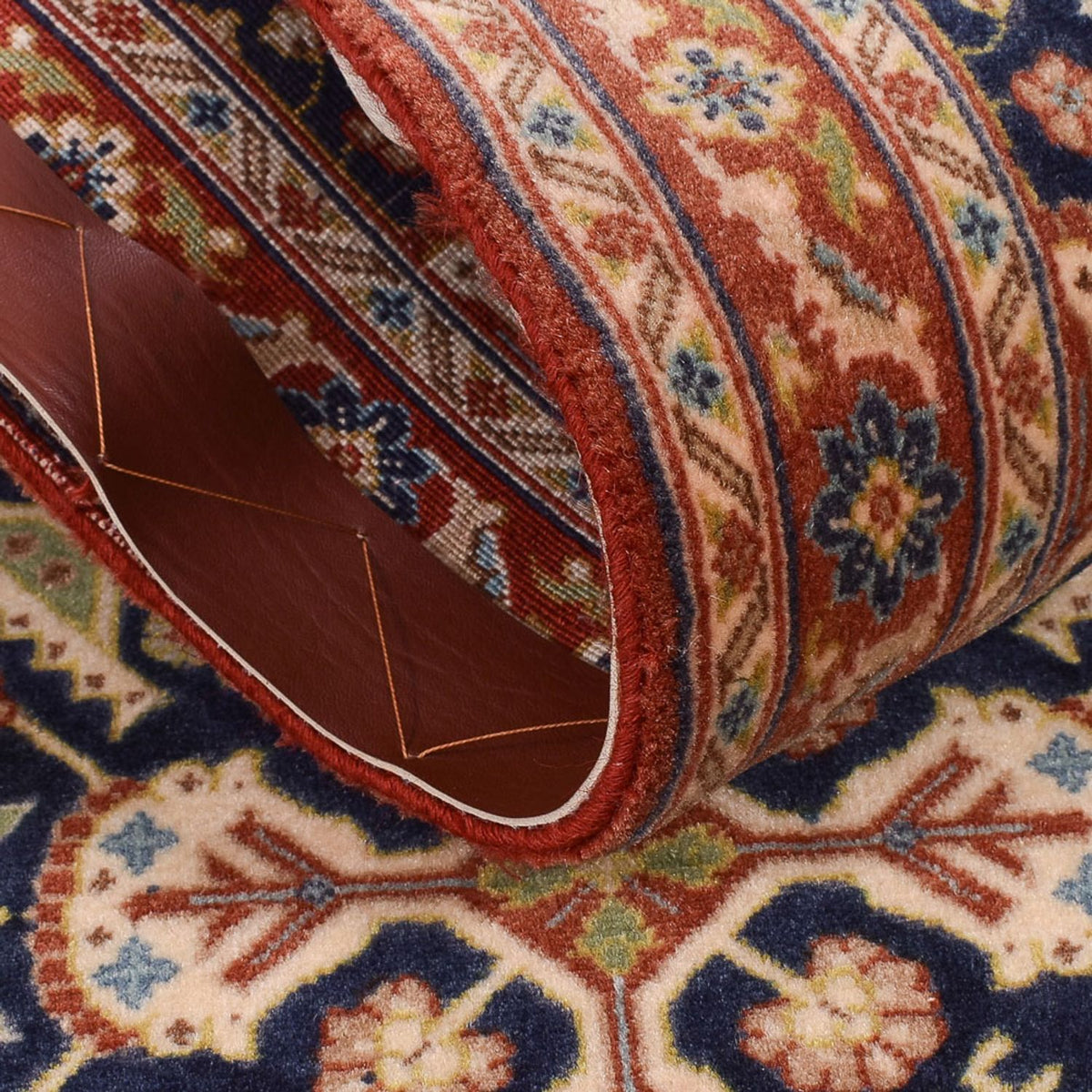 Alfombra de pasillo Alfombra Persa - Ghom - Royal - 200 x 51 cm - beige oscuro