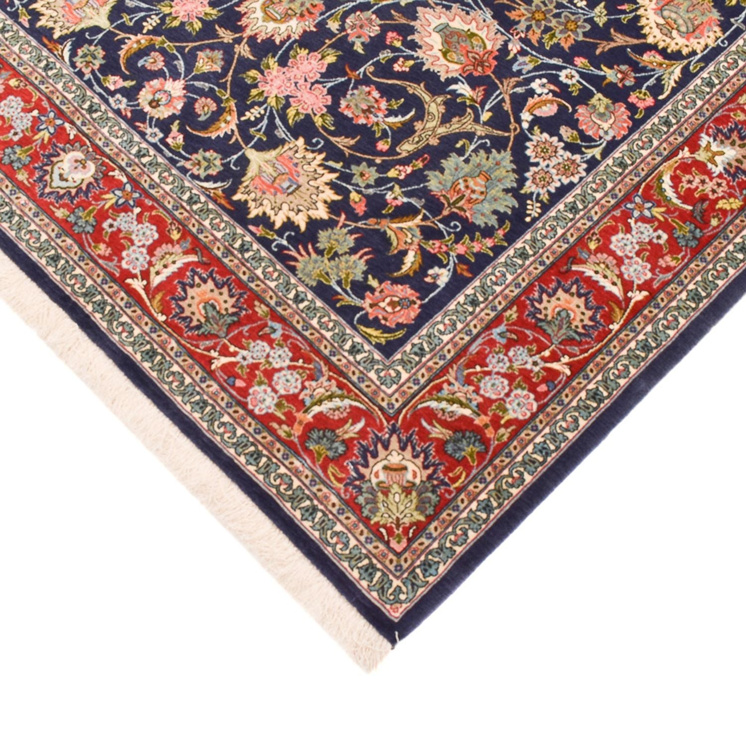 Alfombra Persa - Isfahan - Prima - 220 x 140 cm - azul oscuro