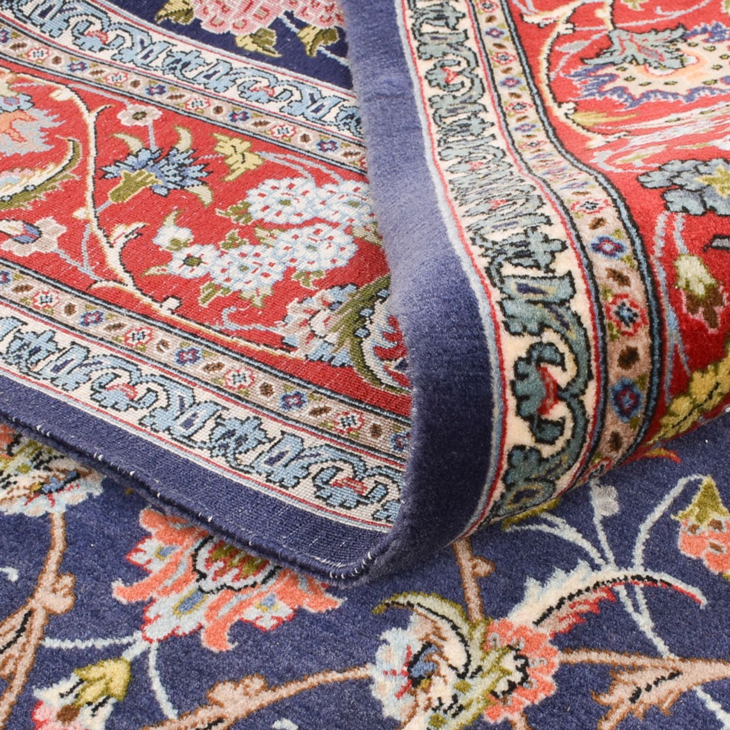 Alfombra Persa - Isfahan - Prima - 220 x 140 cm - azul oscuro