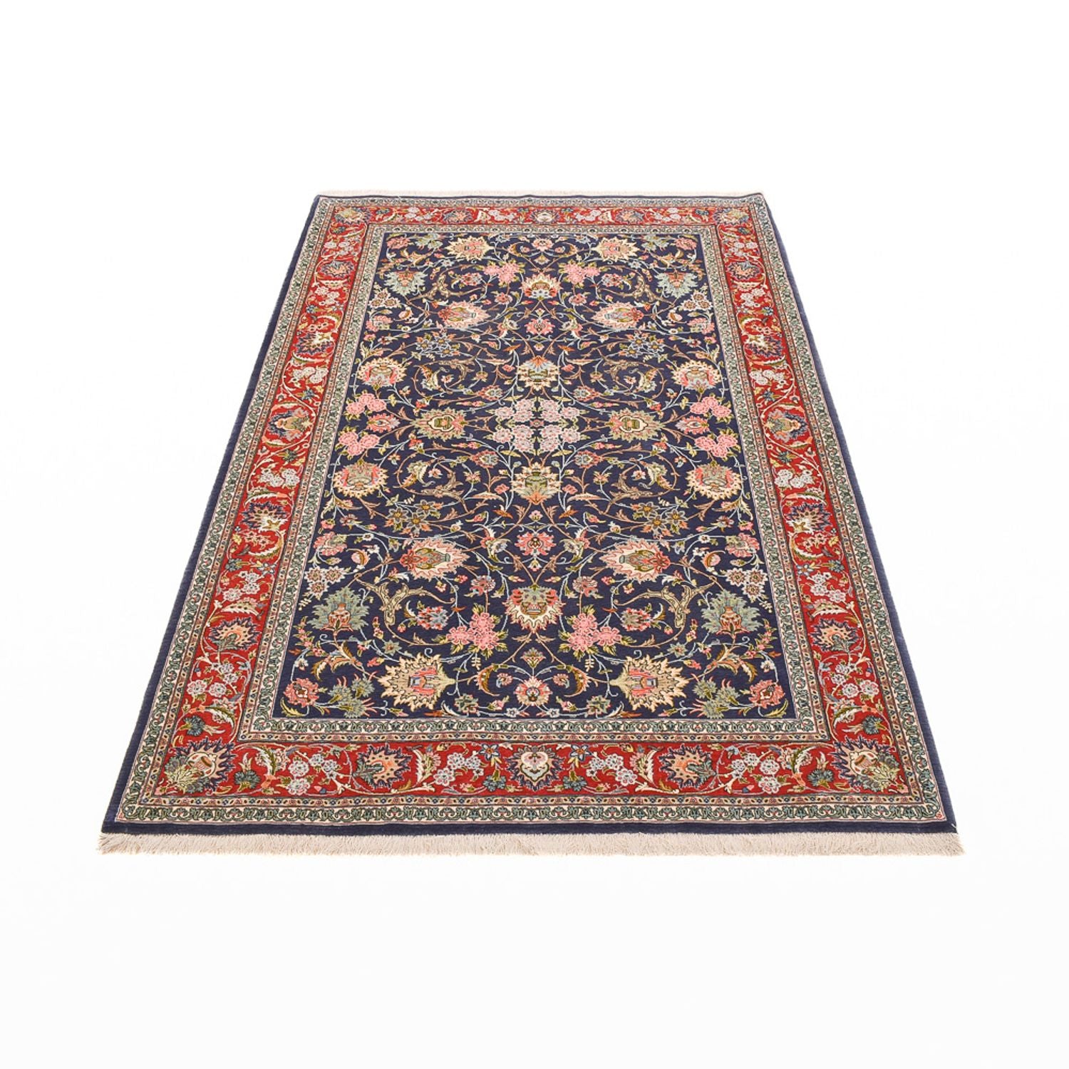 Alfombra Persa - Isfahan - Prima - 220 x 140 cm - azul oscuro