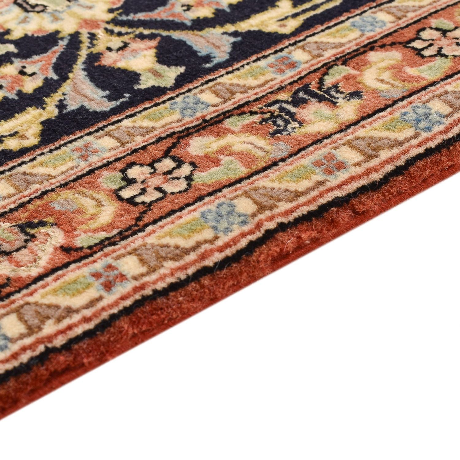 Alfombra de pasillo Alfombra Persa - Ghom - Royal - 205 x 52 cm - beige oscuro