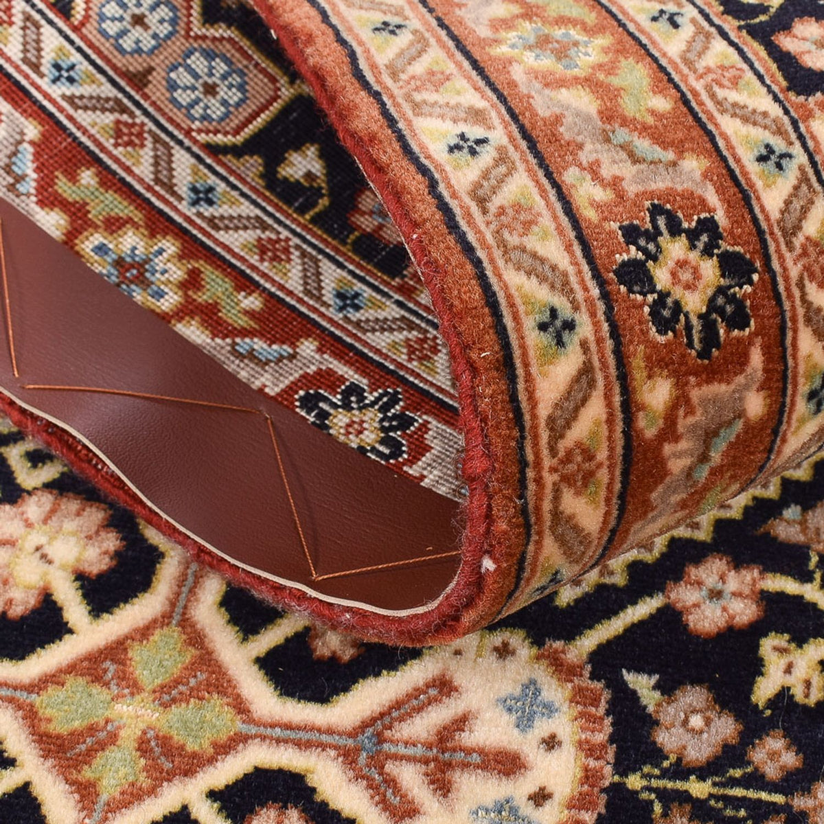 Alfombra de pasillo Alfombra Persa - Ghom - Royal - 209 x 50 cm - beige oscuro