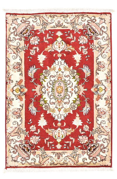 Tabriz - 50 Raj Alfombra 58x90cm - Alfombra persa - rojo