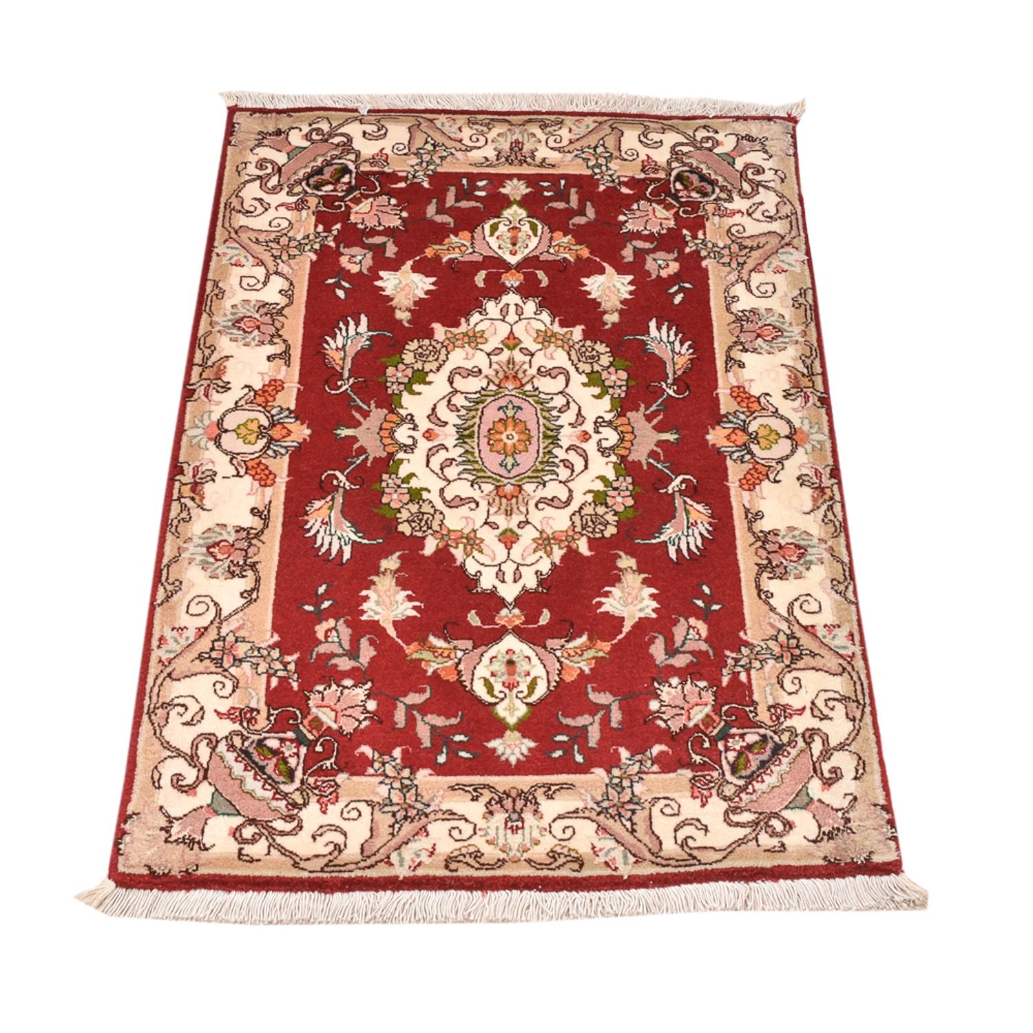 Alfombra Persa - Tabriz - Real - 90 x 58 cm - rojo