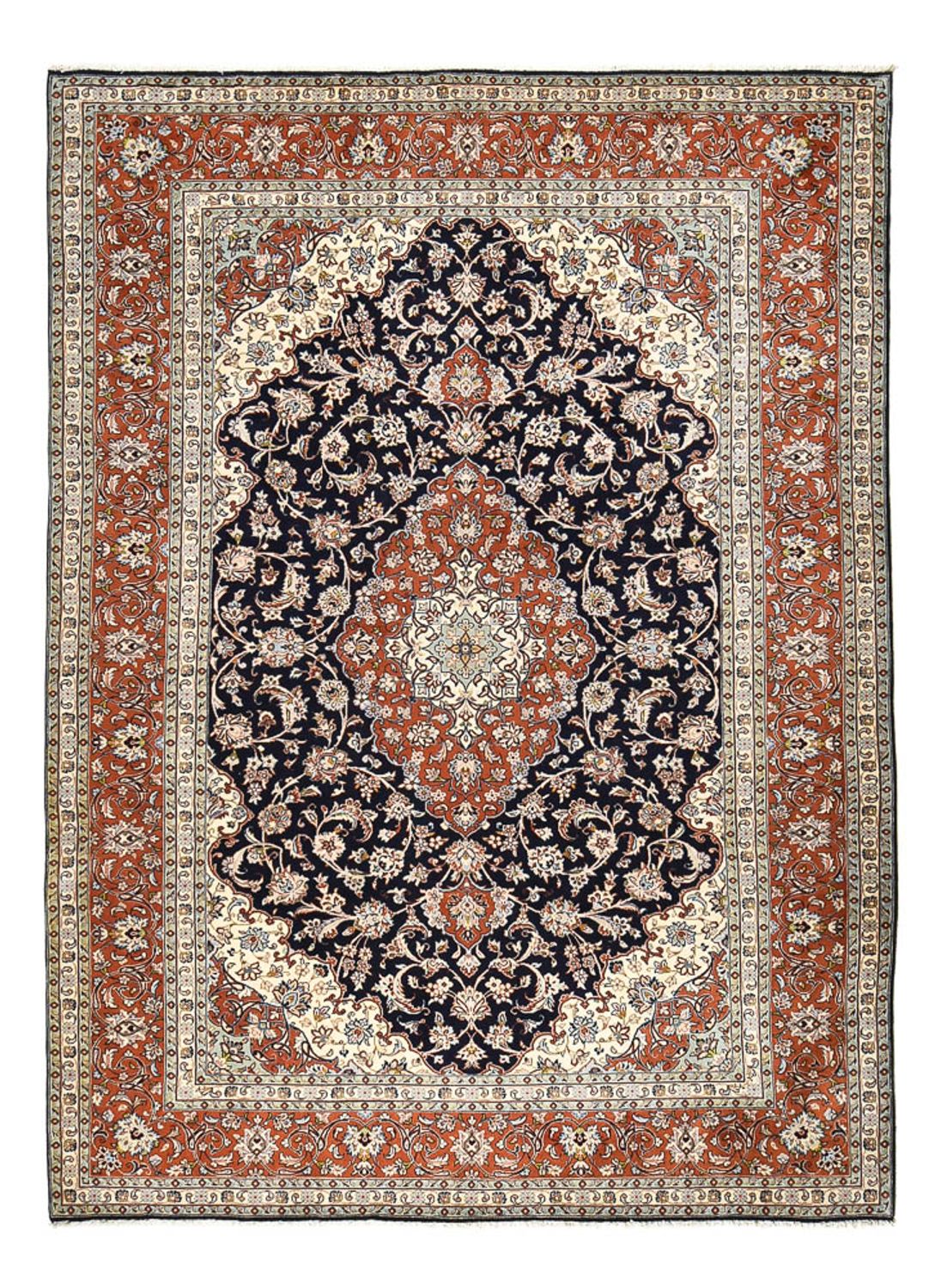 Alfombra persa - Clásica - 345 x 246 cm - azul oscuro