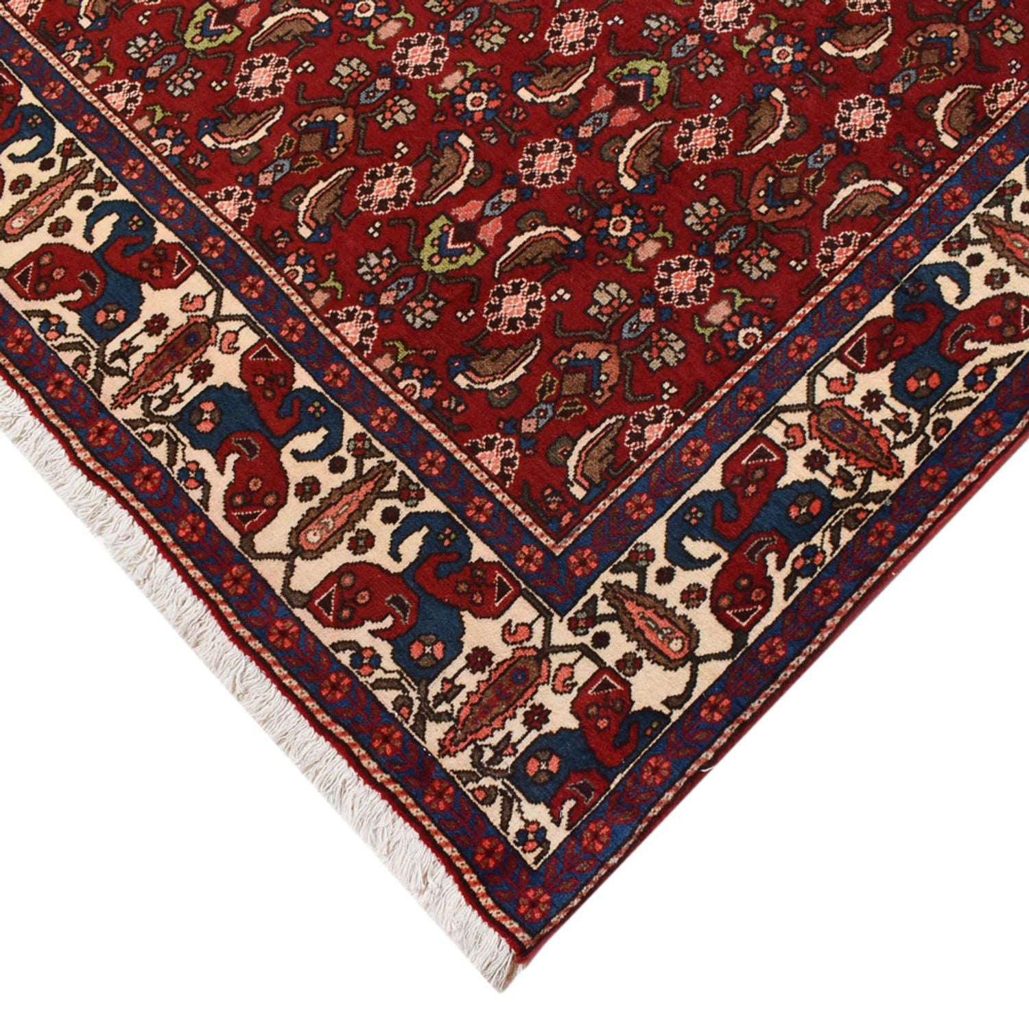 Alfombra persa - Bidjar - 316 x 204 cm - rojo oscuro