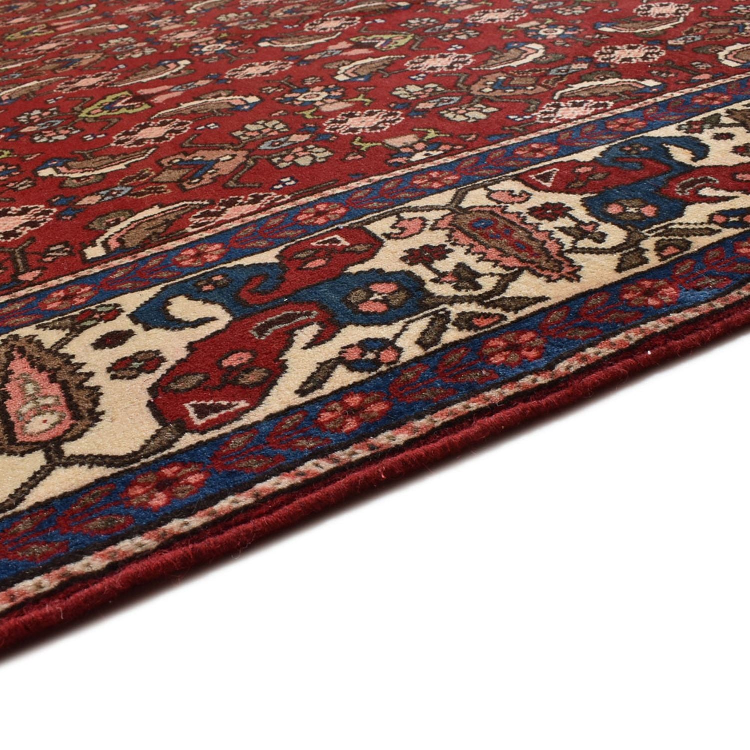 Alfombra persa - Bidjar - 316 x 204 cm - rojo oscuro