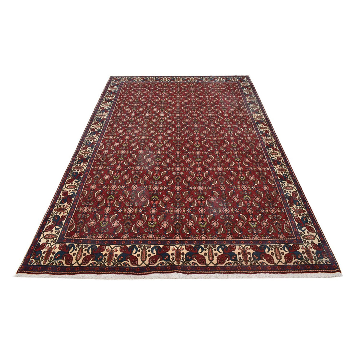 Alfombra persa - Bidjar - 316 x 204 cm - rojo oscuro