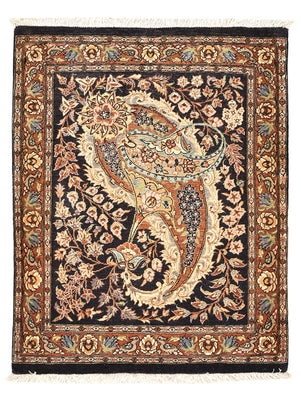 Alfombra persa - Ghom - 77 x 60 cm - multicolor