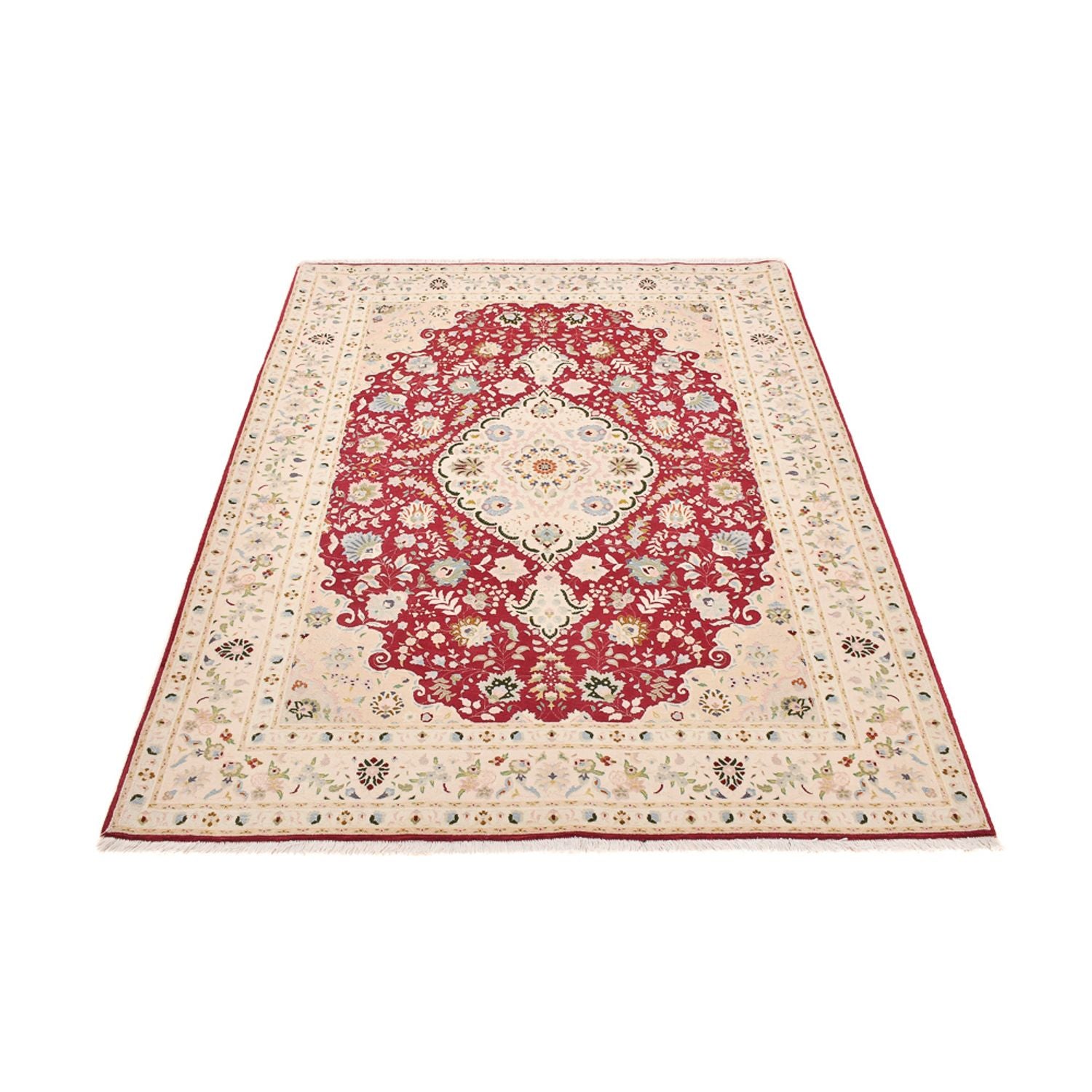 Alfombra Persa - Tabriz - Real - 210 x 153 cm - rojo