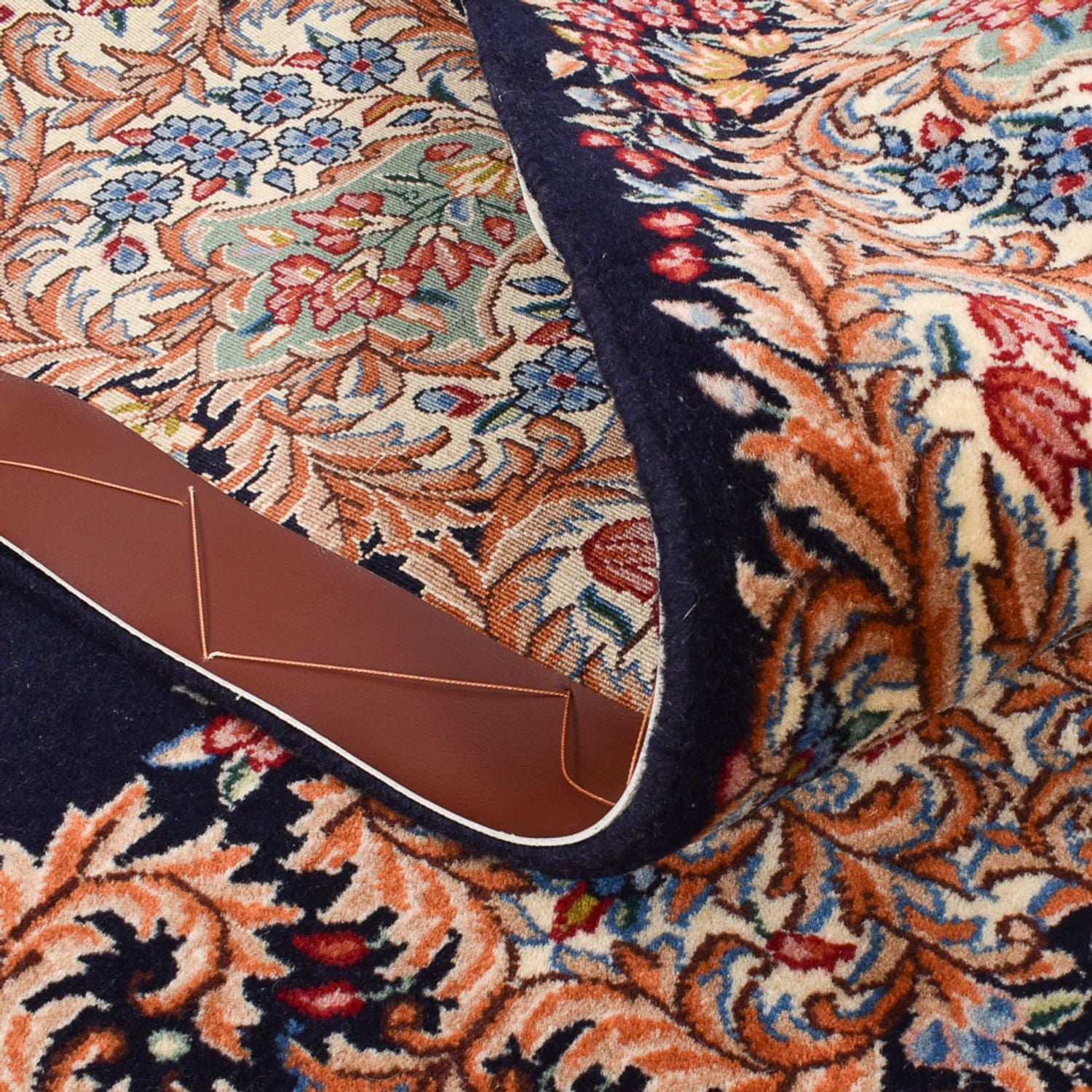 Alfombra persa - Real - 243 x 148 cm - azul oscuro