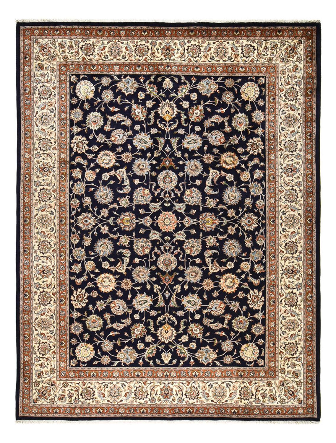 Alfombra persa - Clásica - Real - 396 x 300 cm - azul oscuro