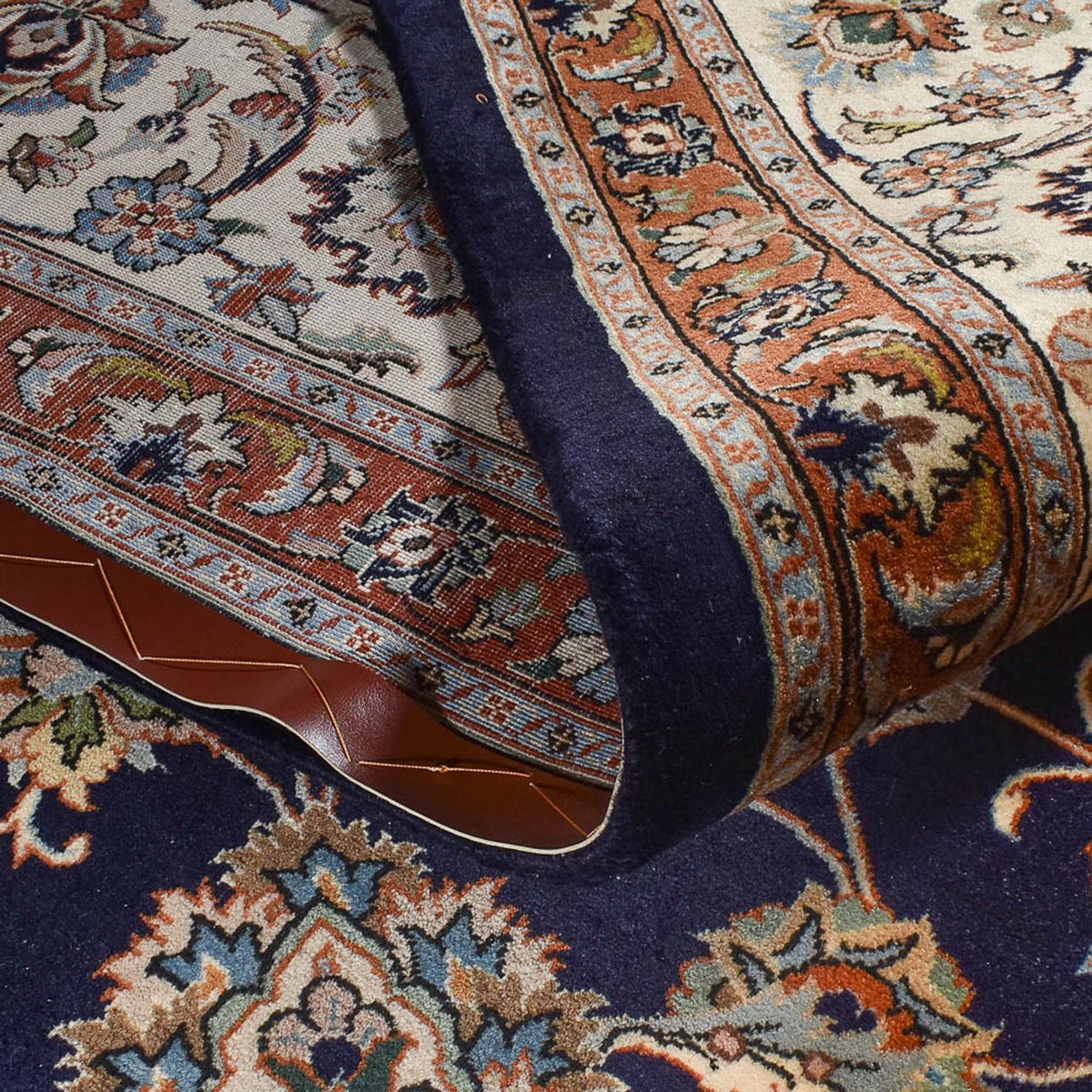 Alfombra persa - Clásica - Real - 396 x 300 cm - azul oscuro