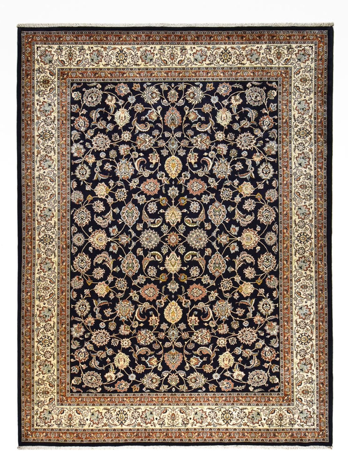Alfombra persa - Clásica - Real - 394 x 296 cm - azul oscuro