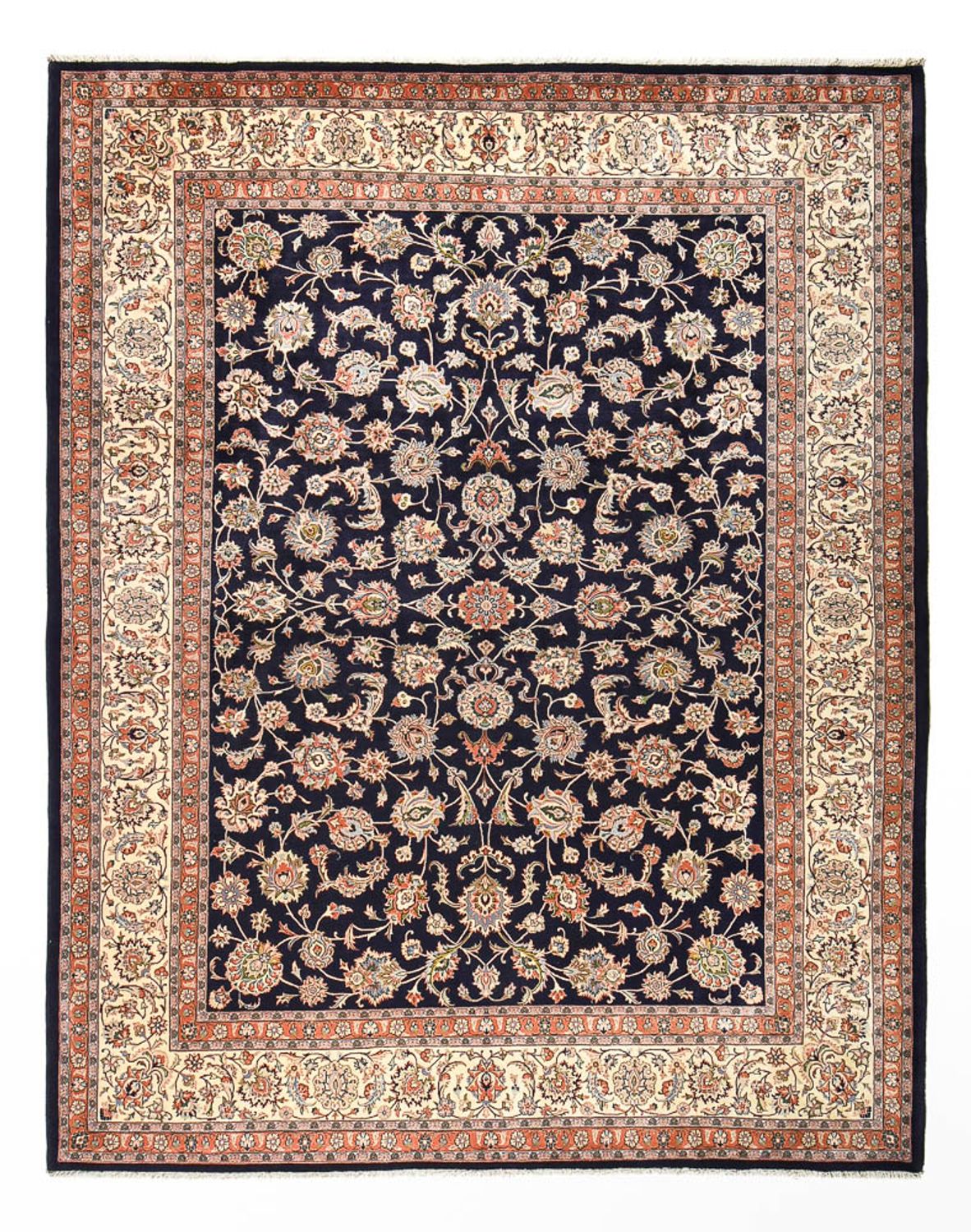 Alfombra persa - Clásica - Real - 388 x 300 cm - azul oscuro