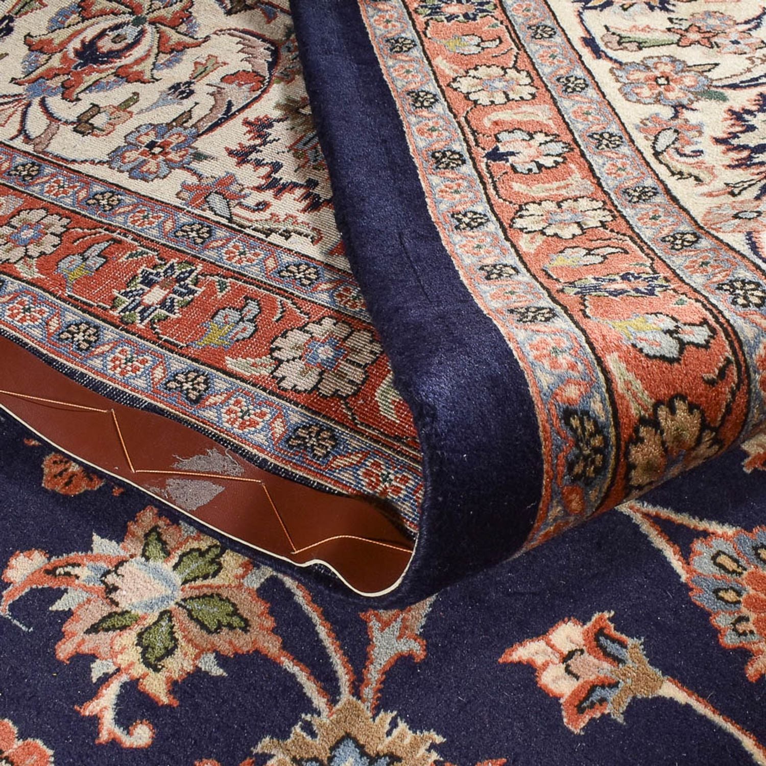 Alfombra persa - Clásica - Real - 388 x 300 cm - azul oscuro