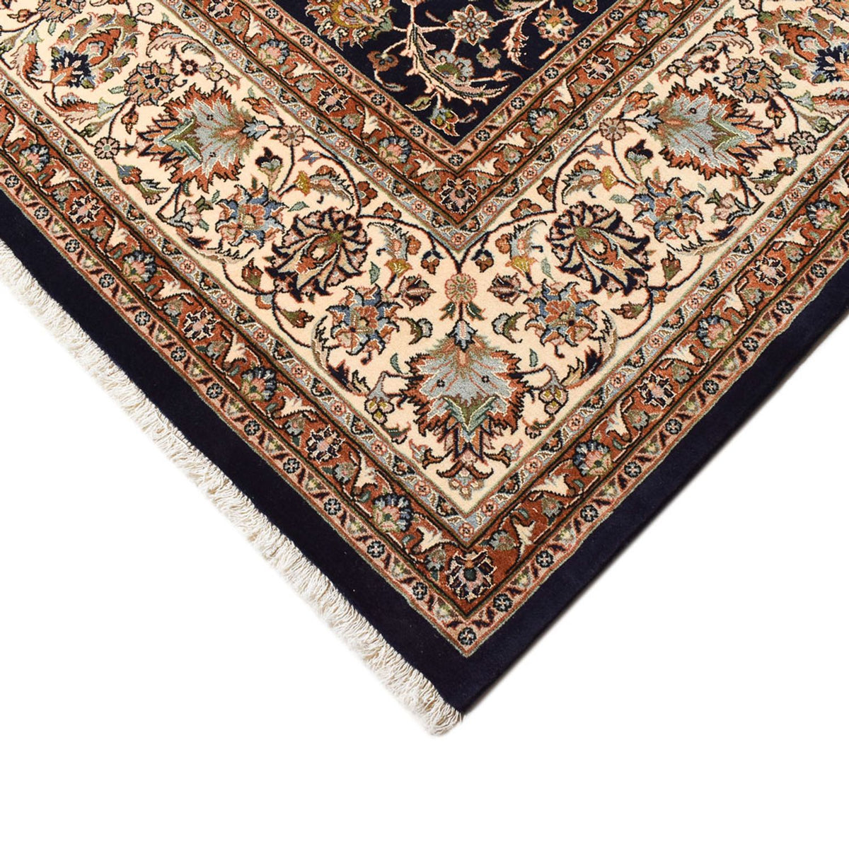 Alfombra persa - Clásica - Real - 388 x 300 cm - azul oscuro