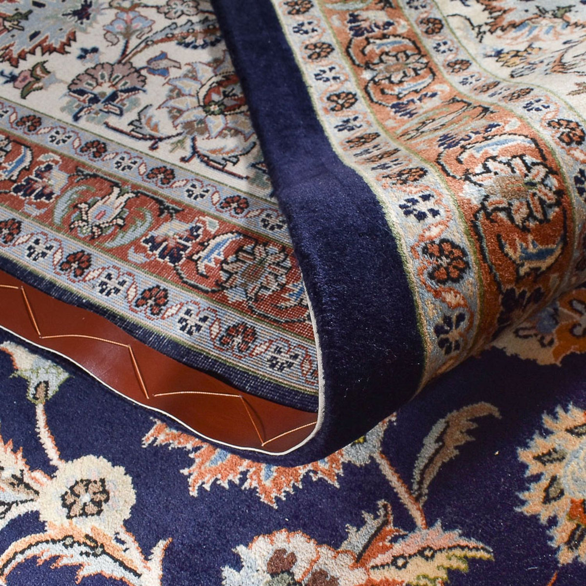 Alfombra persa - Clásica - Real - 382 x 296 cm - azul oscuro