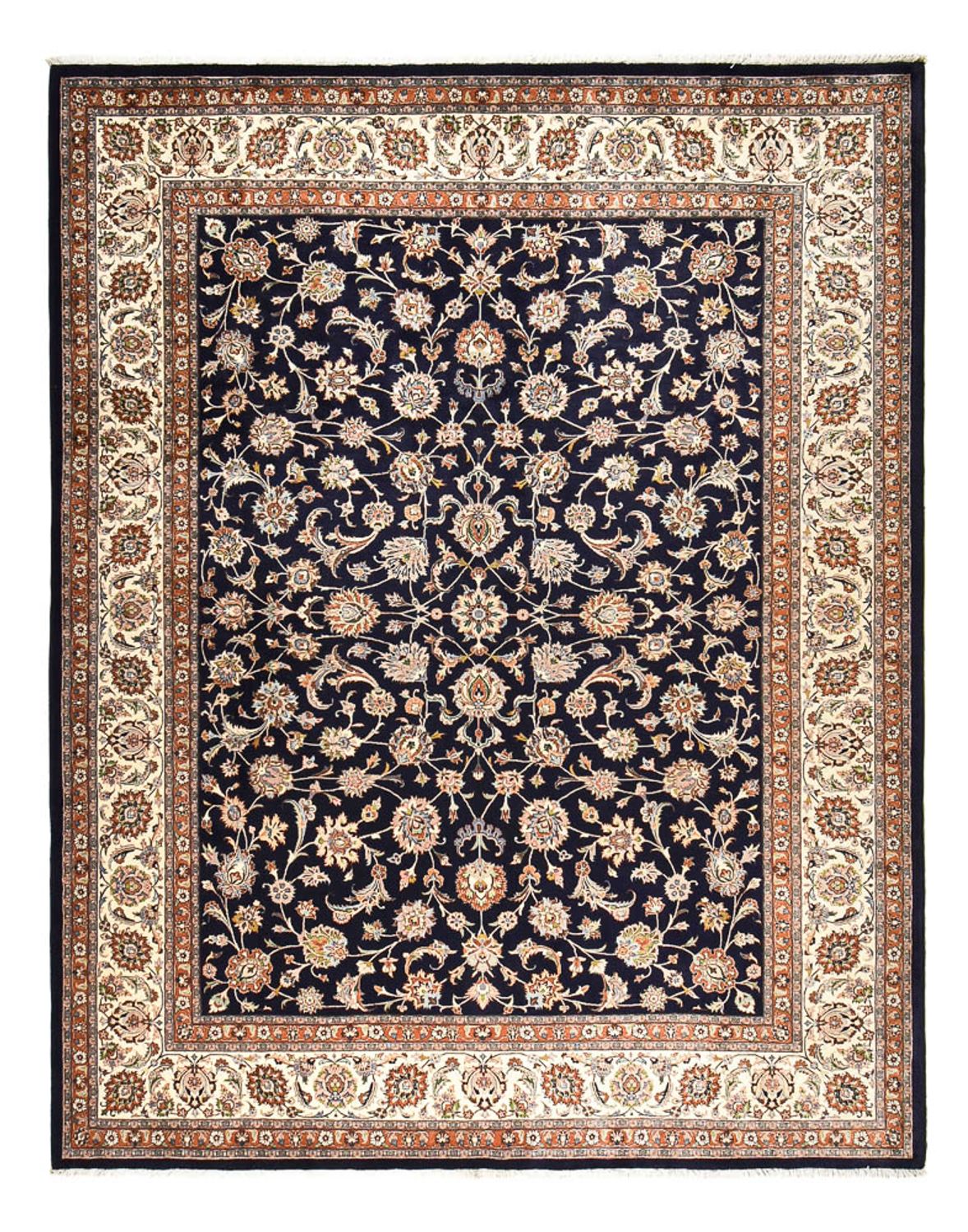 Alfombra persa - Clásica - Real - 386 x 300 cm - azul oscuro