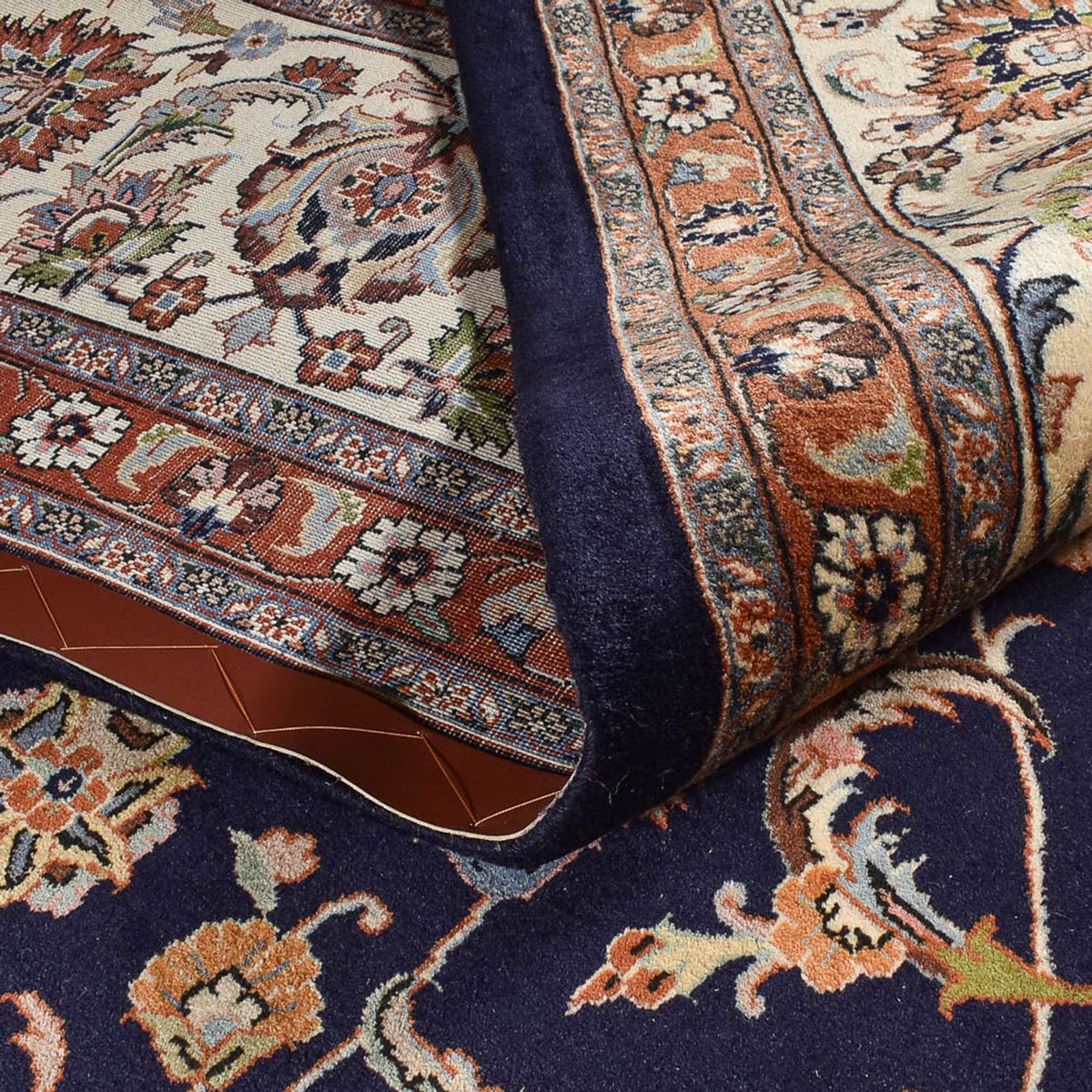 Alfombra persa - Clásica - Real - 386 x 300 cm - azul oscuro