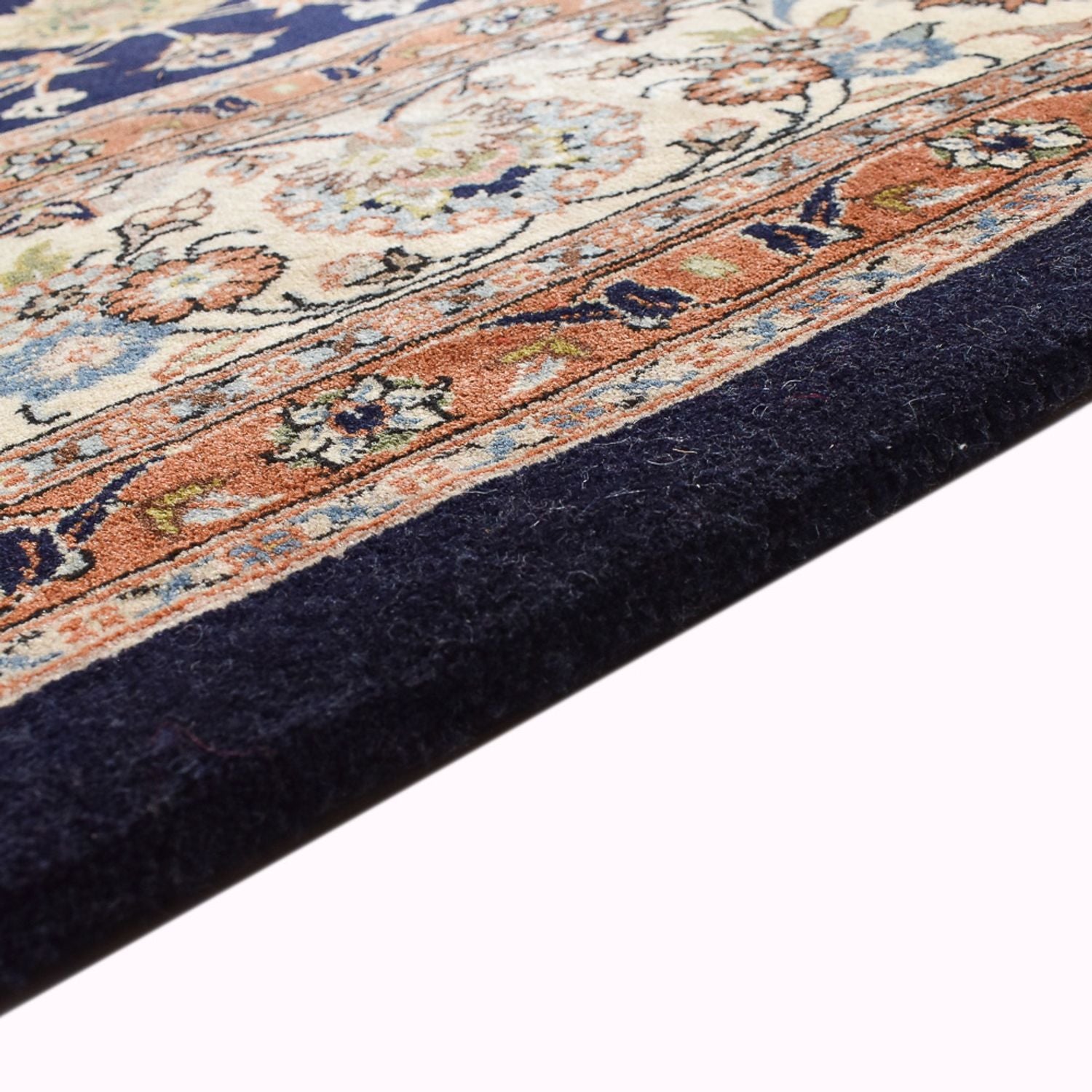 Alfombra persa - Clásica - Real - 349 x 248 cm - azul oscuro