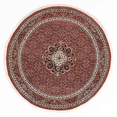 Alfombra persa - Bidjar redondo  - 150 x 150 cm - rojo oscuro