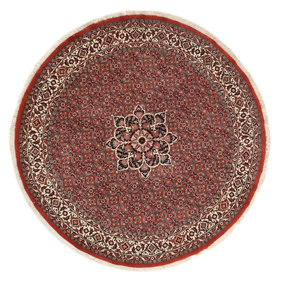 Alfombra persa - Bidjar redondo  - 170 x 170 cm - rojo oscuro